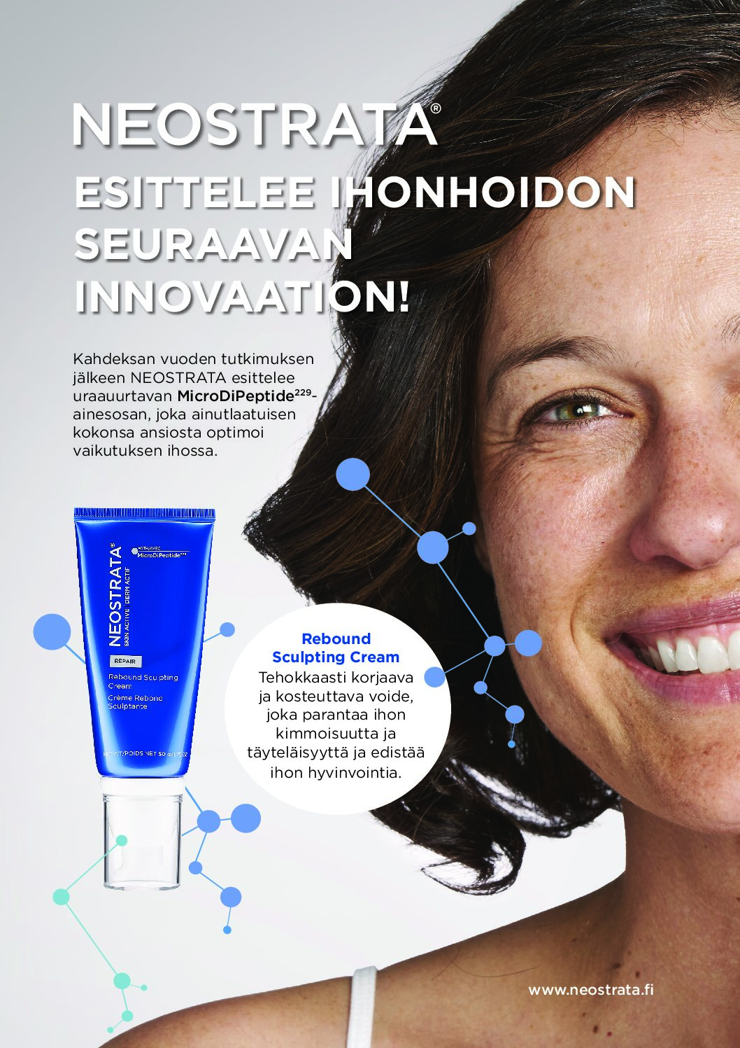 A4-kokoiset mainokset NEOSTRATA Rebound Sculpting Cream Woman