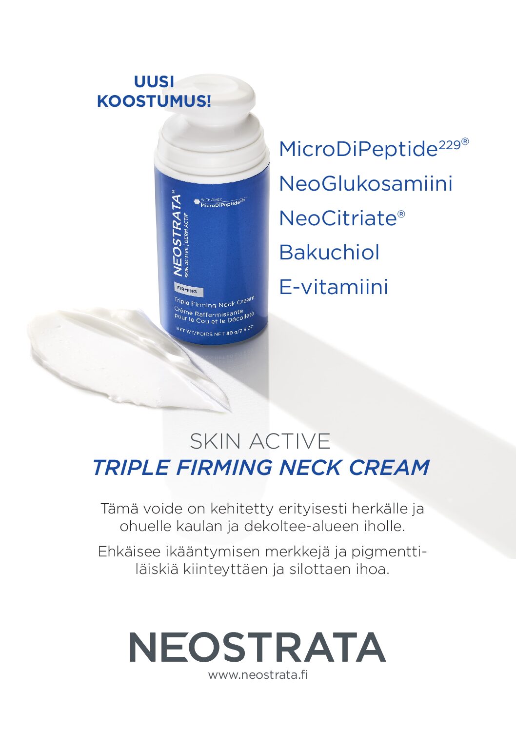 A4-kokoiset mainokset NEOSTRATA Triple Firming Neck Cream