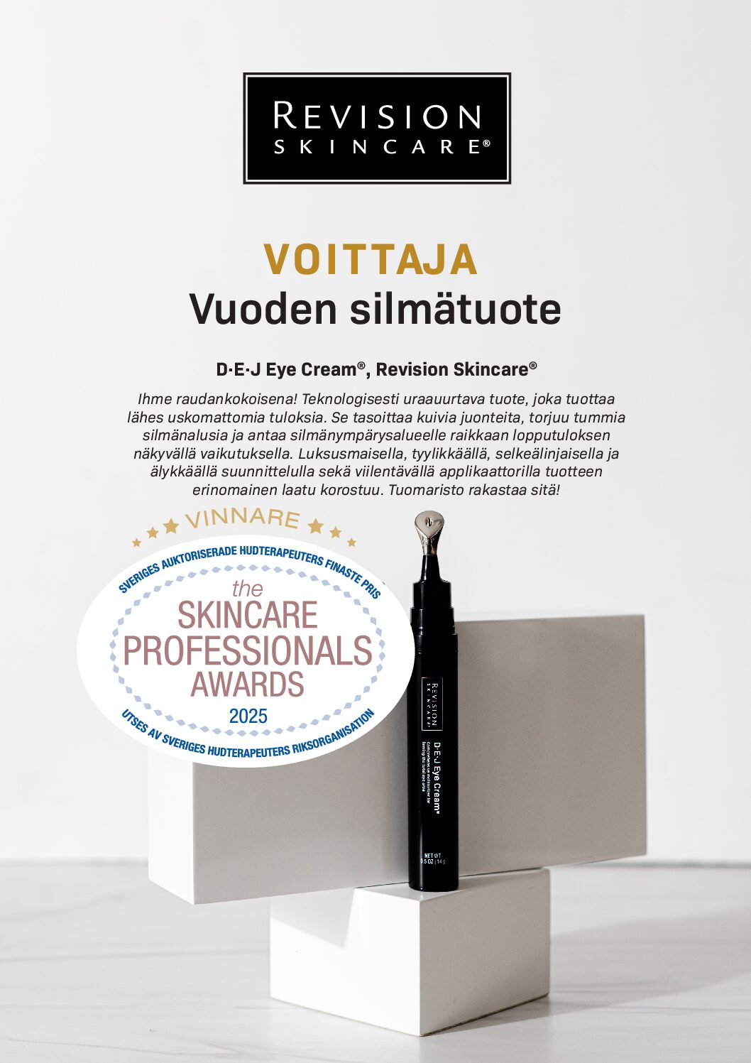 A4-kokoiset mainokset Revision Skincare D E J Eye Cream SHR-Award
