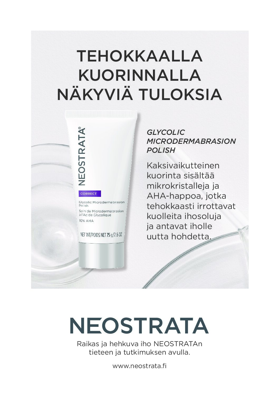 A4-kokoiset mainokset NEOSTRATA Glycolic Microdermabrasion Polish