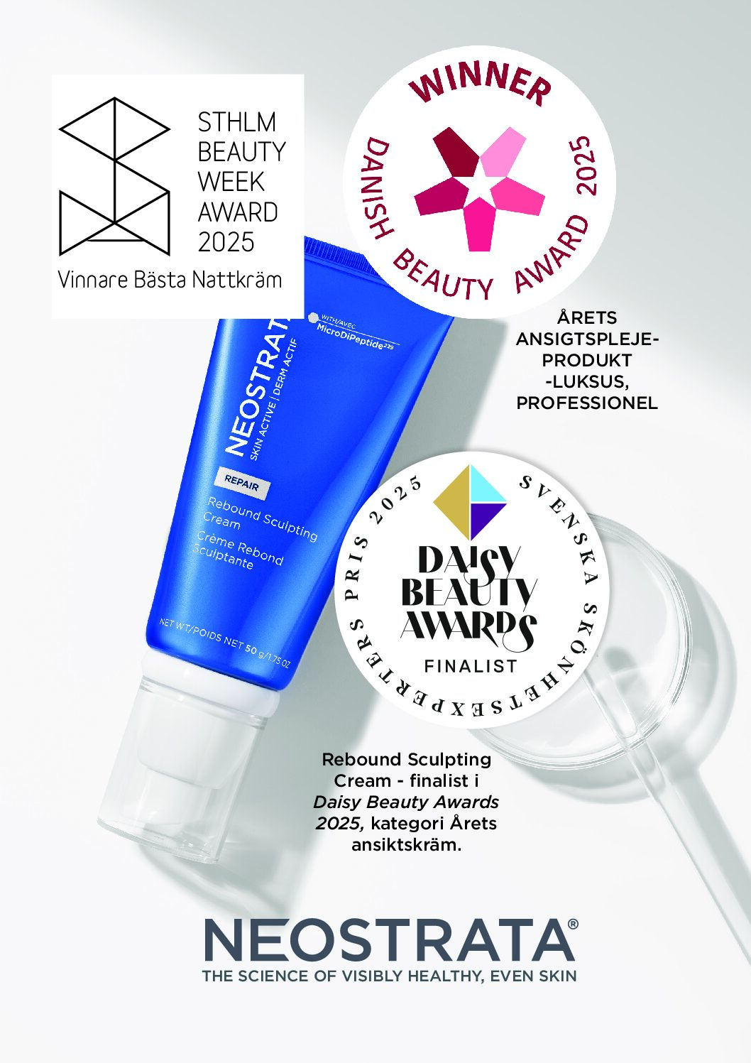 A4-kokoiset mainokset NEOSTRATA Rebound Sculpting Cream Award