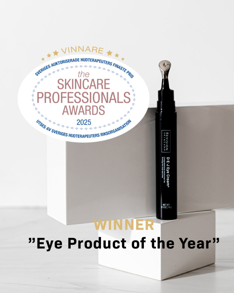 Kuva sosiaaliseen mediaan Revision Skincare DEJ Eye Cream SHR Awards 4:5 with text (eng)