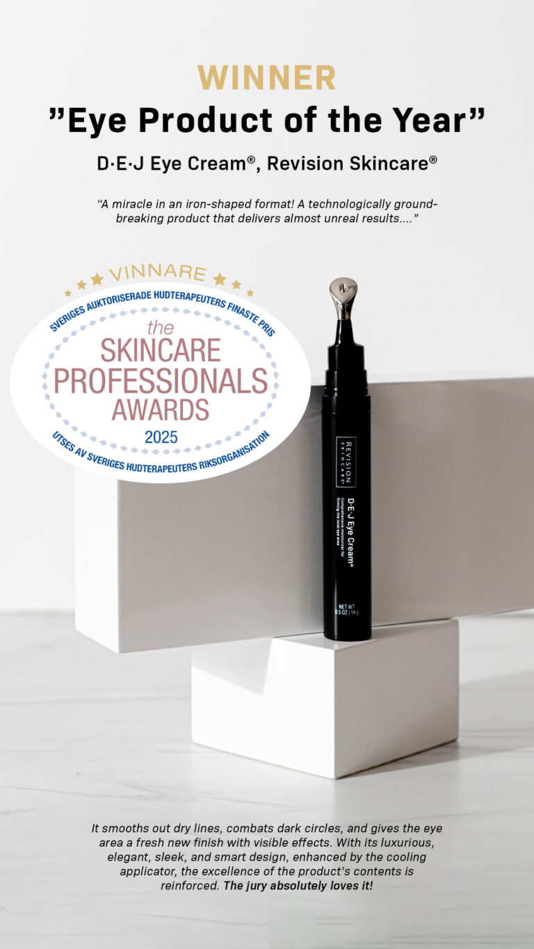 Kuva sosiaaliseen mediaan Revision Skincare DEJ Eye Cream SHR Awards quote story (eng)