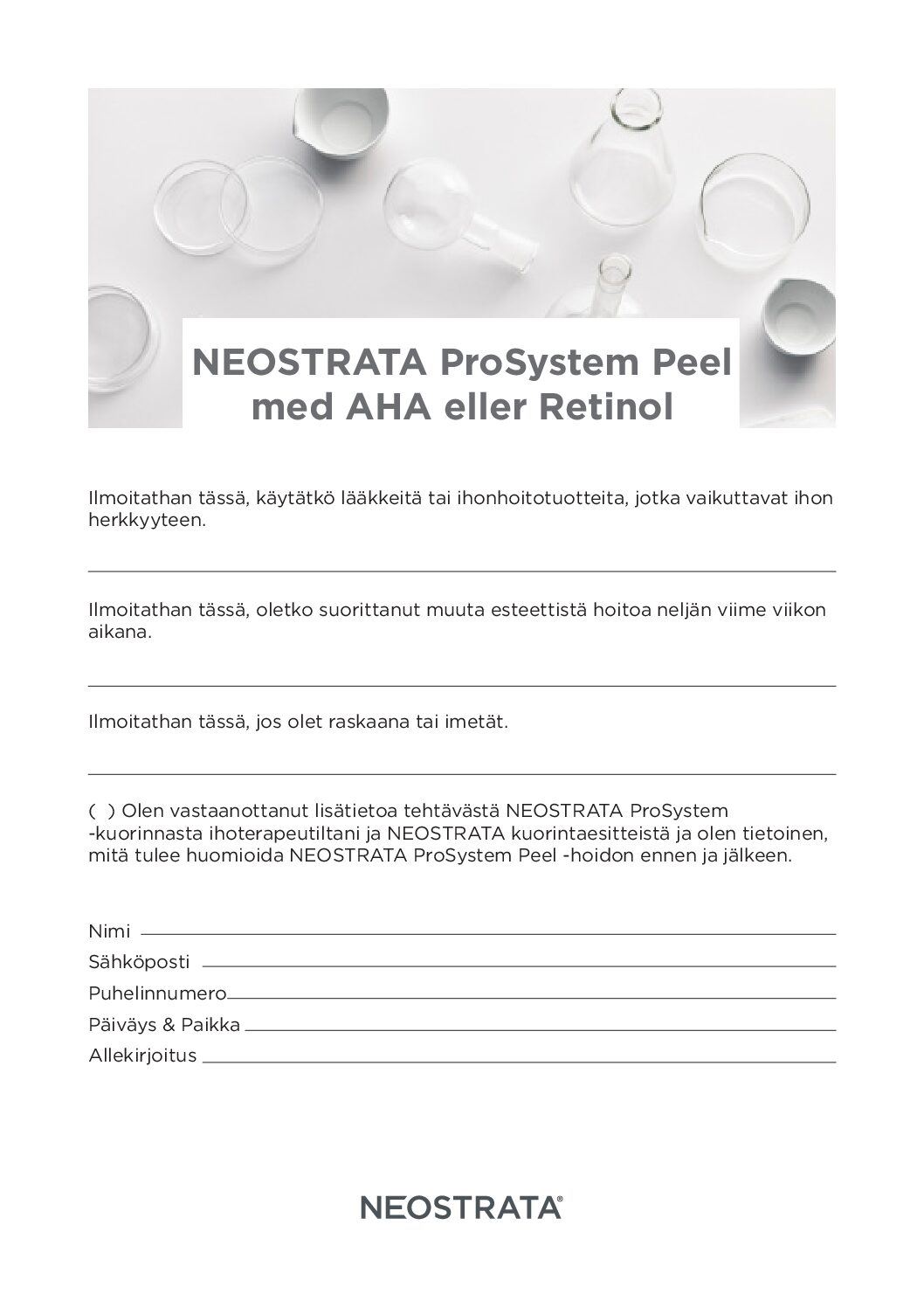 Suostumuslomake NEOSTRATA