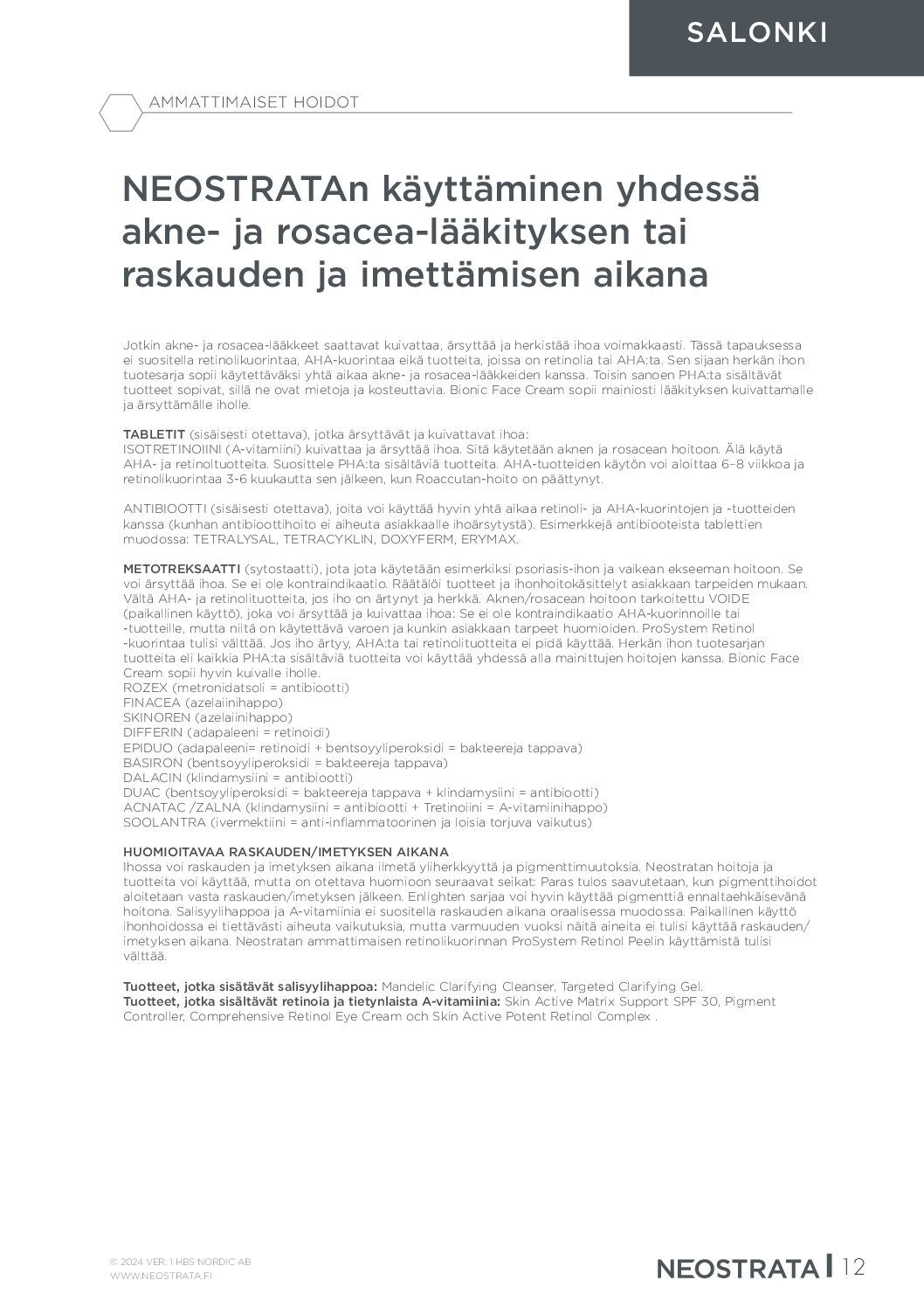 NEOSTRATA - Lääke