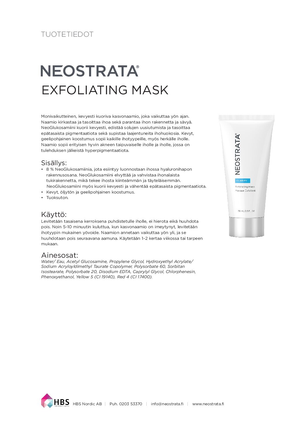 Tuotearkki NEOSTRATA Exfoliating Mask