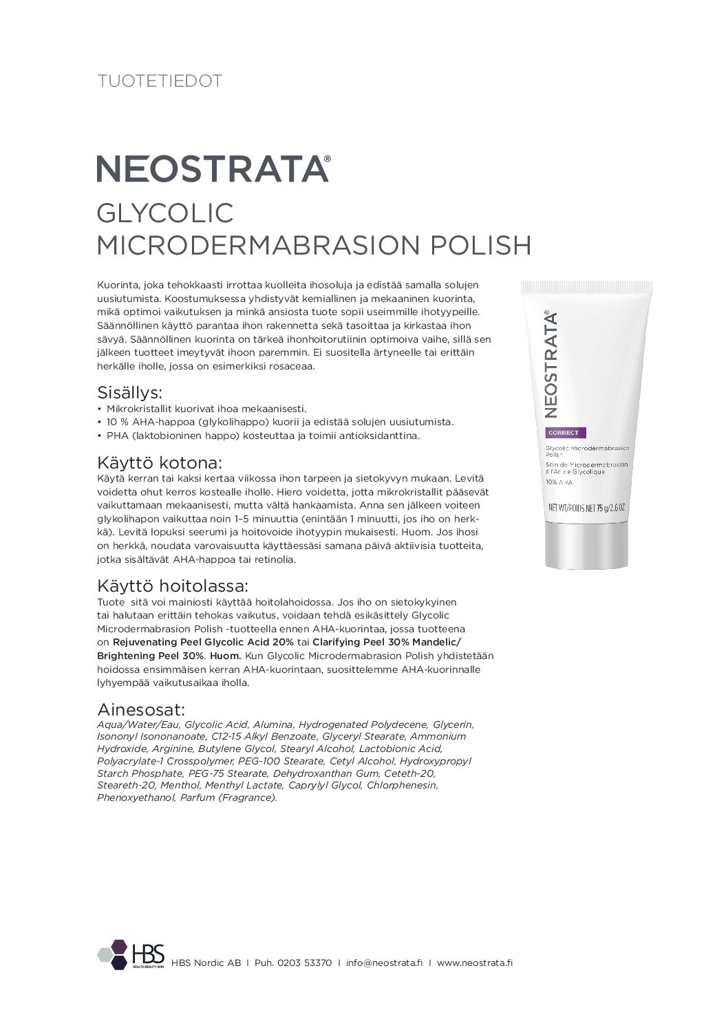 Tuotearkki NEOSTRATA Glycolic Microdermabrasion Polish