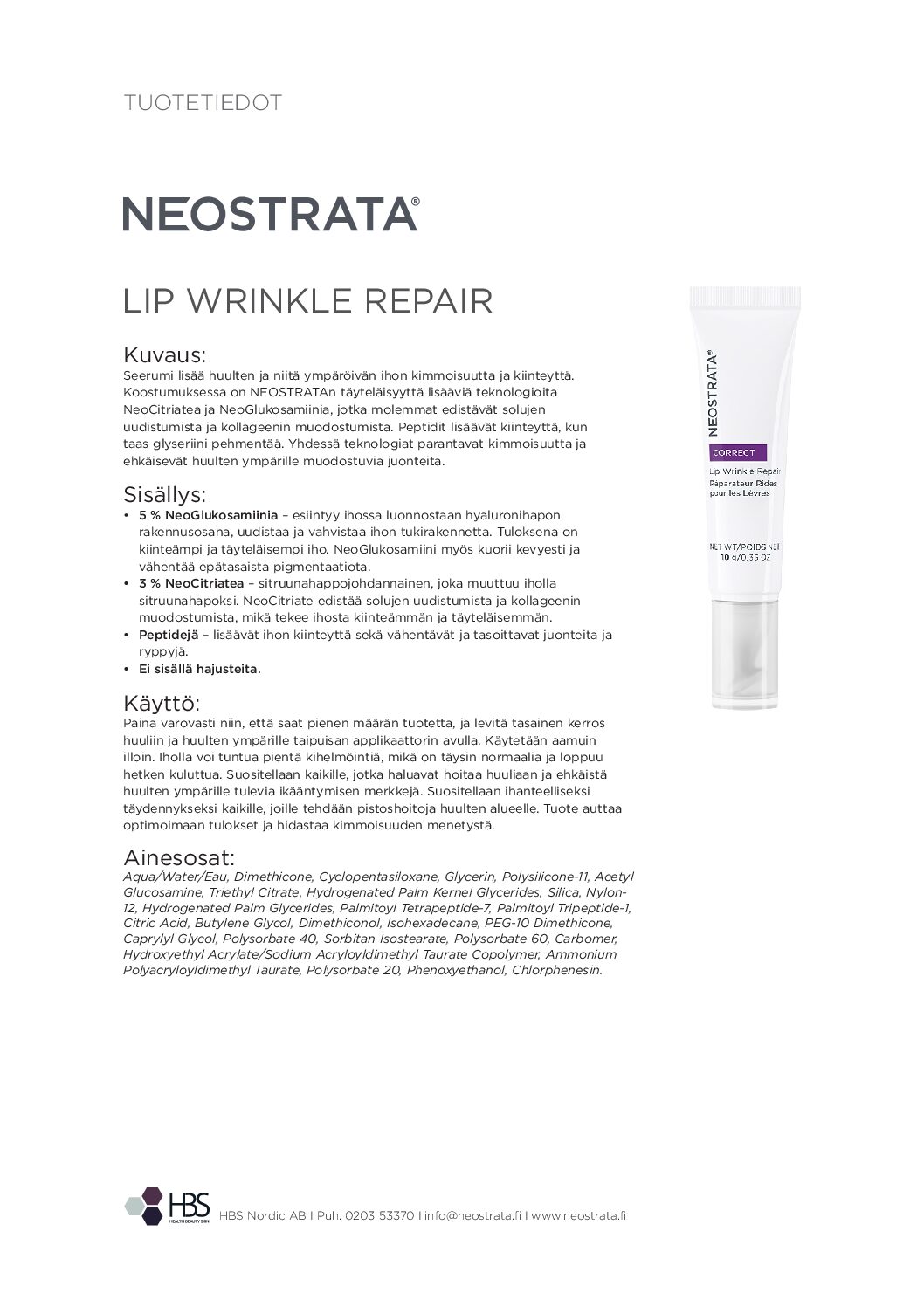 Tuotearkki NEOSTRATA Lip Wrinkle Repair
