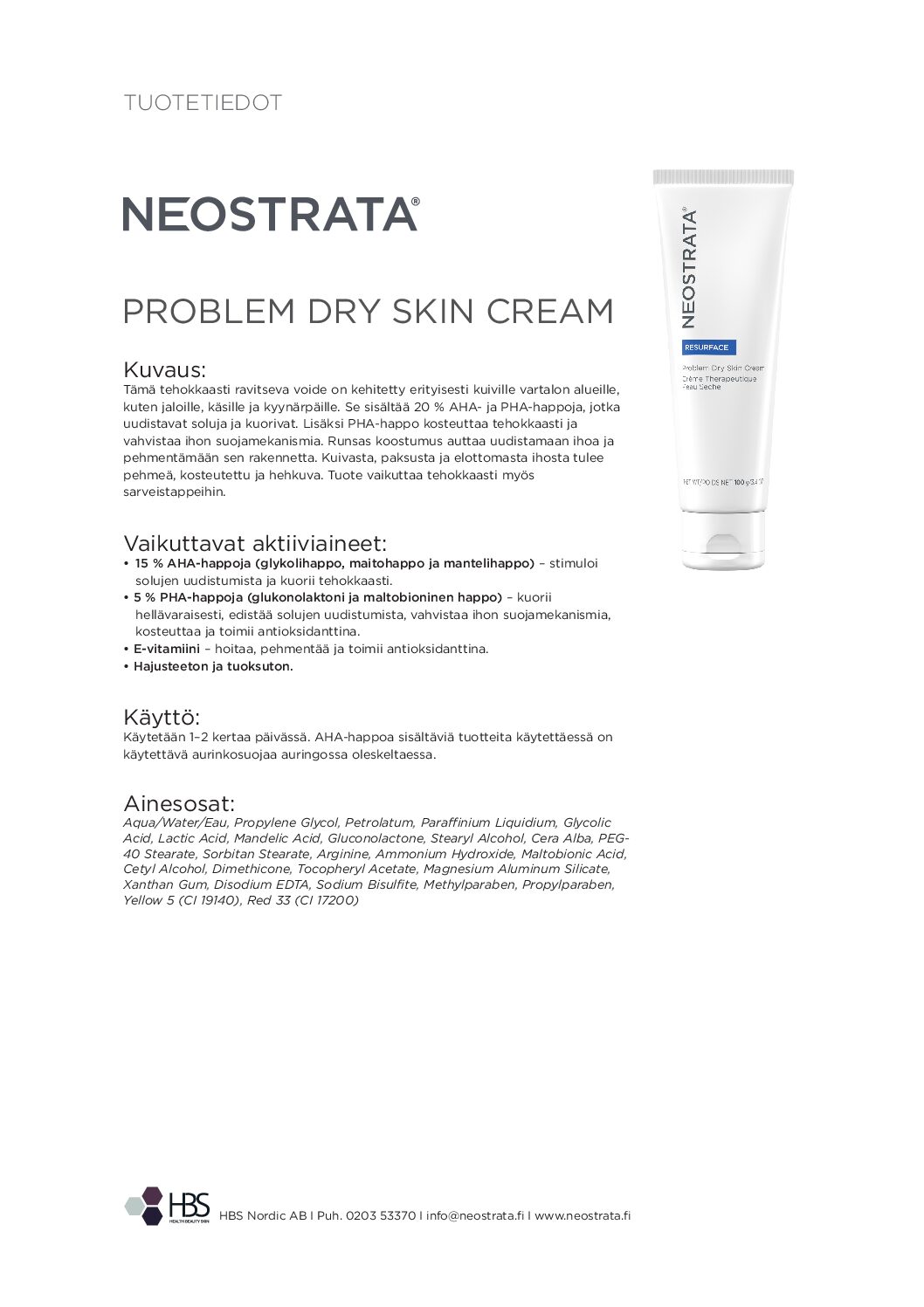 Tuotearkki NEOSTRATA Problem Dry Skin Cream