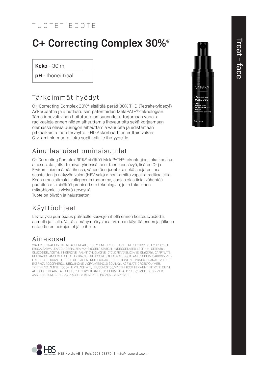 Tuotearkki Revision Skincare C+ Correcting Complex 30%