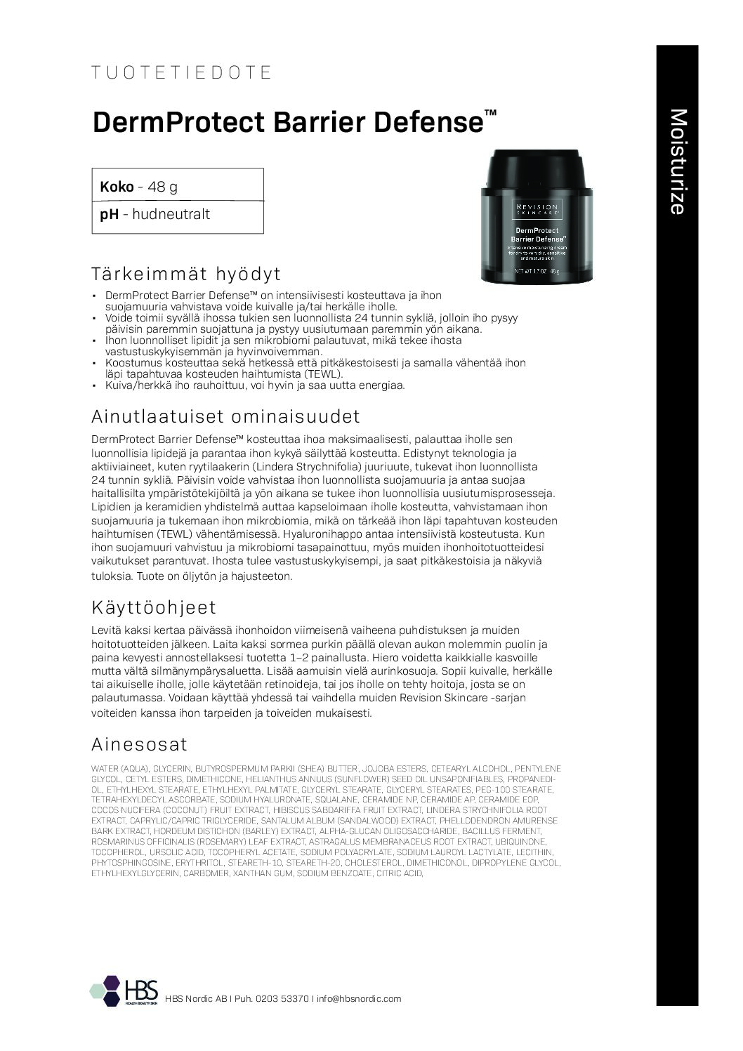 Tuotearkki Revision Skincare DermProtect Barrier Defense