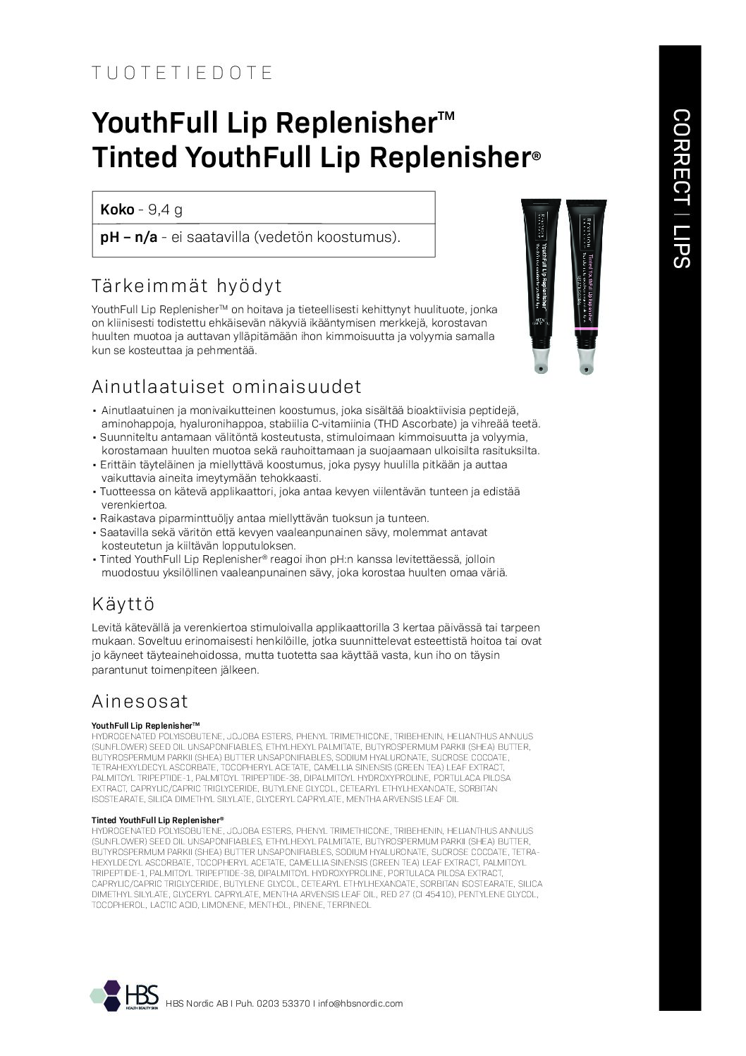 Tuotearkkia Revision Skincare YouthFull Lip Replenisher