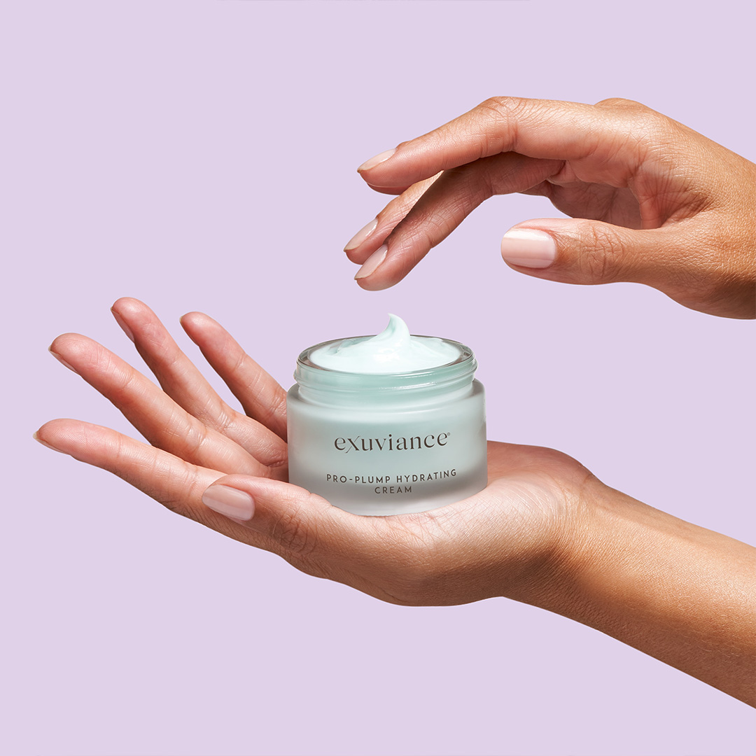Kuva sosiaaliseen mediaan Exuviance Pro-Plump Hydrating Cream post square