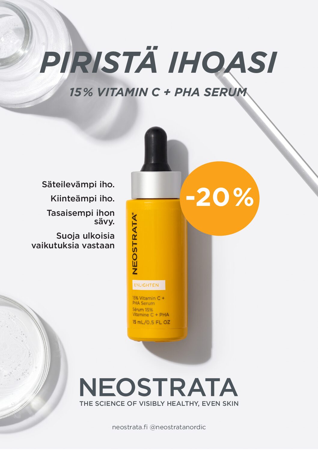 A4-kyltti NEOSTRATA C vitamin + PHA kampanja