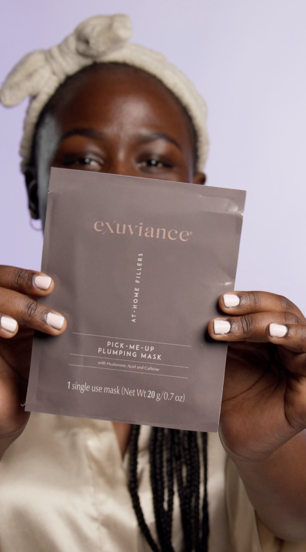 Video Exuviance pick-me-up plumping mask story NO TEXT