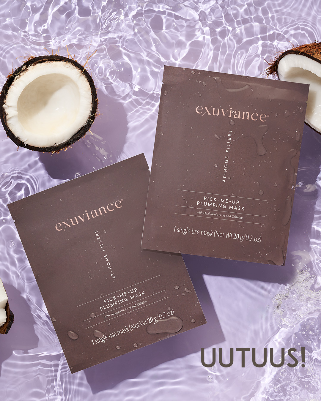 Kuva sosiaaliselle medialle Exuviance pick-me-up plumping mask post